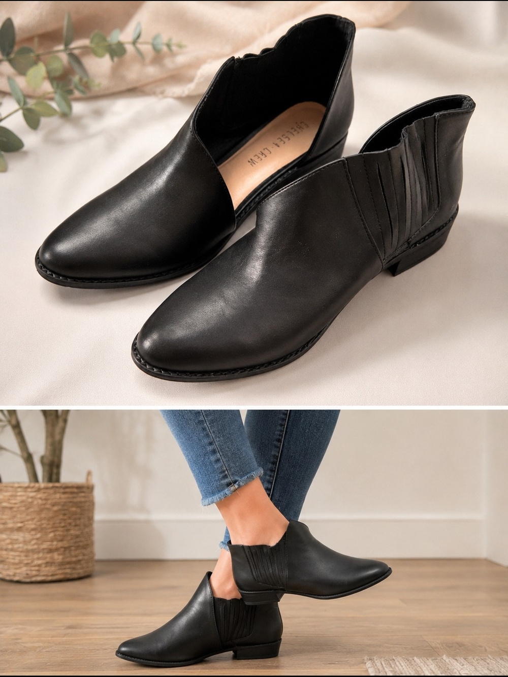 Classic Black Women’s Ankle Booties - Comfort Slip-On